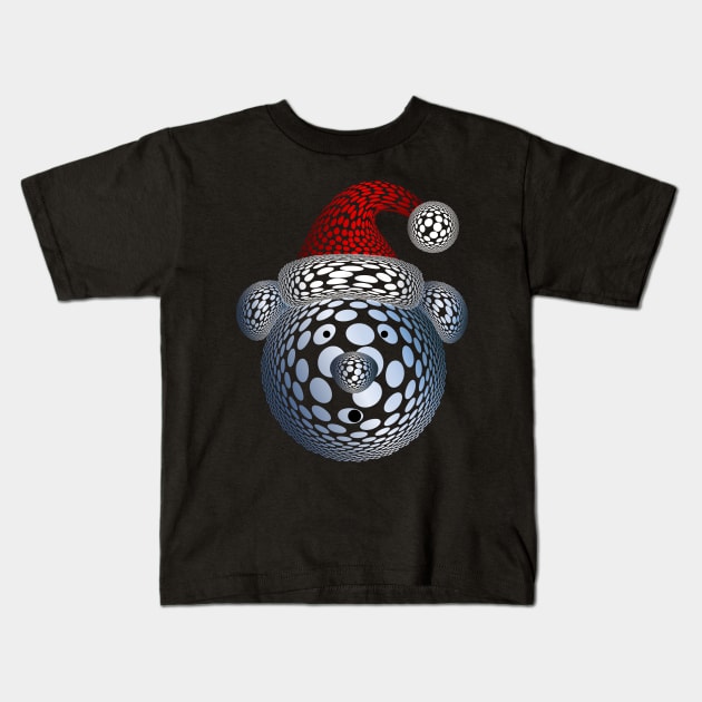 Santa Bubble Bear Kids T-Shirt by angelocerantola